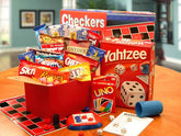 Send a gift basket delivery of: Its Game Time Boredom & Stress Relief Gift Set  - Activity care package - gift for family or gift for kids